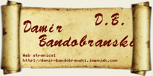 Damir Bandobranski vizit kartica